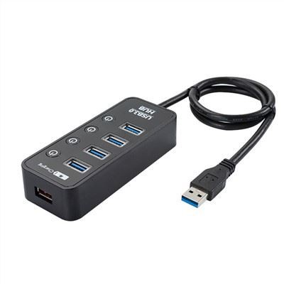 4 порта USB3.0 HUB с 1 USB-портом для зарядки и портом постоянного тока